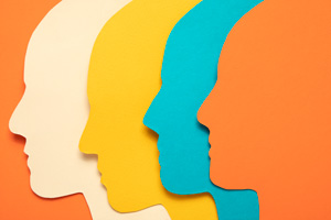A vector graphic depicting different neurodiverse minds in the form of silhouettes. Learn more about how ADHD treatment in Arlington, MA can help individuals who are neurodivergent in Arlington, MA. Search for therapy for ADHD in Arlington, MA today.
